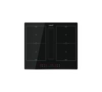 Placa de inducción con extractor cata ias 6024 con 4 zonas de cocción y zona flex 165w negro 60 cm