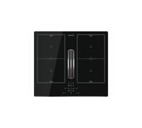 Placa de inducción con extractor cata inducción aspirante superficie as 600 con 4 zonas de cocción y zona flex 135w negro 59 cm