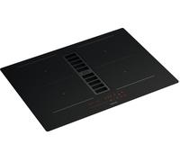 Placa de inducción con extractor mepamsa indu max bk con 4 zonas de cocción y zona flex 7000w negro 70 cm