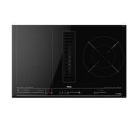 Placa de inducción con extractor teka afc 87628 mst con 4 zonas de cocción y zona flex 7200w negro 80 cm