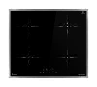Placa de induccion con marco 60cm 7 kW 4 fuegos 9 niveles de potencia