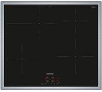 Siemens EH645BFB6E iQ300 - Placa de inducción, 60 cm, color negro, con marco, TouchControl, powerBoost, temporizador, seguridad infantil