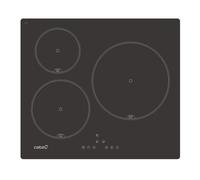 Placa de inducción digital Cata IB6303BK/A 3 fuegos, bisel, Potencia 7100W