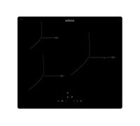 Placa de inducción edesa eit-6328 r 7100w 3 zonas negro 59 cm