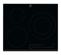 Placa de inducción electrolux lit60342 con 3 zonas de cocción zona grande de 28cm 735 w negro 60cm