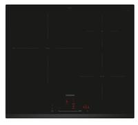 Placa de inducción siemens eh631hdc1e con 3 zonas de cocción y zona flex 7400 w negro 60cm