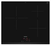 Placa de inducción siemens eu63kbjb5e con 3 zonas de cocción zona grande de 28cm 4600 w negro 60cm