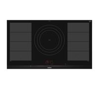 Placa de inducción siemens ex975lvv1e con 3 zonas de cocción y zona flex 11100 w negro 92cm