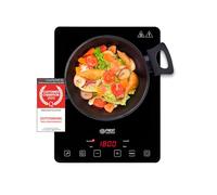 Placa de inducción TZS First Austria individual | 2000 W | Diseño delgado | Regulación de temperatura de 10 niveles | Temporizador | Bloqueo para niños | Control táctil por sensor | Camping, móvil