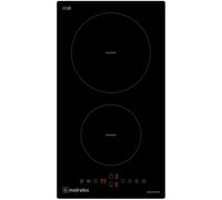 Placa de inducción vitrocerámica de 2 zonas MI 1302 (negra) de 3500 W - MEIRELES