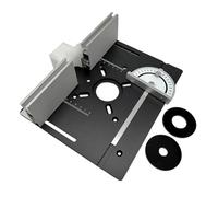 Placa de inserción de aluminio para bancos de carpintería, incluye guía de calibre de inglete, herramienta de carpintería, placa de enrutador de aluminio