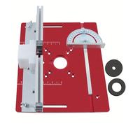 Placa de inserción de mesa de aluminio para cortadora de madera, placa de inversión eléctrica de madera para banco de calibre de inglete