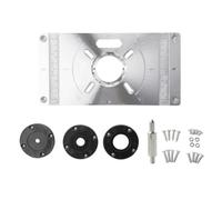 Placa de inserción de mesa de enrutador de aluminio fundido de alta calidad, para plantilla de corte de precisión para máquinas de corte de enrutador, compatible con espaciado de tornillo base de 45 x
