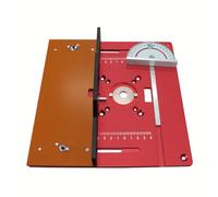 Placa de inserción de mesa de enrutador eléctrico para fresado de madera con respaldo ajustable de enrutador de baquelita (B)