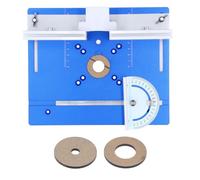 Placa de inserción de mesa de enrutador, tablero abatible de aleación de aluminio resistente para bancos de carpintería, enrutamiento, tallado, fresado, precisión profesional, (Azul)