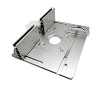 Placa de Inserción de Mesa para Enrutador de Banco de Carpintería con Construcción de Aleación de Aluminio y Escala Precisa, Regla Deslizante Giratoria de 180°, Conveniente para