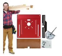 Placa De Inserción Para Mesa De Router,Herramienta De Carpintería Con Agujero Central | Placa De Inserción De Aluminio De Precisión Para Mesa De Router - Adecuado Para Principiantes Entusiastas Corte,