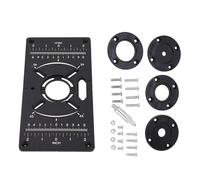 Placa de inserción portátil de aluminio con tornillos para máquinas de corte, adecuada para varias superficies de banco de trabajo, routers, placa de inserción de mesa