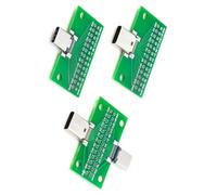 Placa de interfaz de prueba reversible USB tipo C 3.1 de 2 x 13 pines a 2.54 mm, adaptador para pruebas de dispositivos, módulo de prueba USB C profesional con dos cabezales