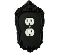 Placa de interruptor de estilo gótico victoriano, panel de salida de pared oscuro con diseño de arquitectura intrincada para decoración del hogar y comercial para material PLA (A)