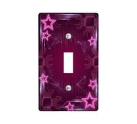 Placa de interruptor de palanca futurista de circuito digital | Contornos de estrellas, líneas tecnológicas geométricas, oficina moderna en casa, configuración de juegos