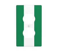 Placa de interruptor de policarbonato irrompible de la bandera de Nigeria, 1 placa de pared sin tornillos para oficina en casa