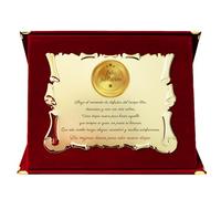 Placa de Jubilación | Regalo para Jubilado | Pergamino Dorado Conmemorativo con Estuche de Terciopelo | Felicitaciones por Jubilación (Rojo)
