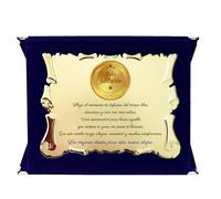 Placa de Jubilación | Regalo para Jubilado | Pergamino Dorado Conmemorativo con Estuche de Terciopelo | Felicitaciones por Jubilación (Azul)