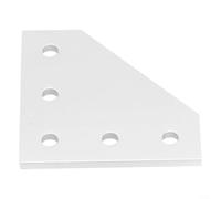 Placa de junta de soporte de ángulo de esquina de 90 grados con 5 agujeros para perfil de aluminio 2020 utilizado en el montaje del marco (plata)