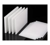 Placa De Láminas, Espesor 1-10 Mm Tablero De Polipropileno Blanco 100x100 105x148 100x200 200x200 148x210 210x297 Mm Placa De Láminas De Plástico PP De Grado Alimenticio(Size:100x200x10mm 2Pcs)