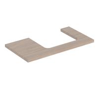 Placa de lavabo Geberit ONE, recortable a la derecha, 90x3x47 cm, 505.323.00.5, Color: Estructura de madera de roble / melamina
