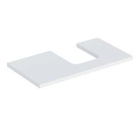 Placa de lavabo Geberit ONE, recortable a la derecha, para lavabo de encimera en forma de bol, 90x3x47cm, 505.313.00., Color: lacado blanco mate - 505.313.00.2