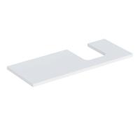 Placa de lavabo Geberit ONE, recortable a la derecha, para lavabo sobre encimera en forma de cubeta, 120x3x47cm, 505.315.00., Color: lacado blanco mate - 505.315.00.2