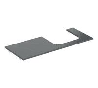 Placa de lavabo Geberit ONE, recortable a la derecha, para lavabo sobre encimera, gres, 120x2x47cm, 505.155.00., Color: Aspecto de mÃÂ¡rmol negro/mate - 505.155.00.2