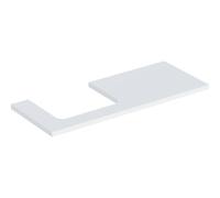 Placa de lavabo Geberit ONE, recortable a la izquierda, para lavabo de encimera, 120x3x47cm, 505.305.00., Color: lacado blanco mate - CM