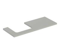 Placa de lavabo Geberit ONE, recortable a la izquierda, para lavabo de encimera, 120x3x47cm, 505.305.00., Color: gris lacado mate - CM