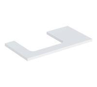 Placa de lavabo Geberit ONE, recortable a la izquierda, para lavabo de encimera, 90x3x47cm, 505.303.00., Color: lacado blanco mate - 505.303.00.2
