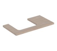 Placa de lavabo Geberit ONE, recortable a la izquierda, para lavabo de encimera, 90x3x47cm, 505.303.00., Color: Estructura de madera de roble / melamina - 505.303.00.5