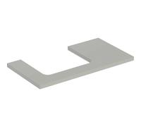 Placa de lavabo Geberit ONE, recortable a la izquierda, para lavabo de encimera, 90x3x47cm, 505.303.00., Color: gris lacado mate - 505.303.00.7