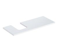 Placa de lavabo Geberit ONE, recortable a la izquierda, para lavabo de encimera en forma de cubeta, 120x3x47cm, 505.295.00., Color: lacado blanco de alto brillo - 505.295.00.1