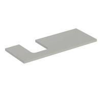 Placa de lavabo Geberit ONE, recortable a la izquierda, para lavabo de encimera en forma de cubeta, 120x3x47cm, 505.295.00., Color: gris lacado mate - 505.295.00.7