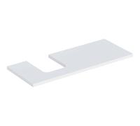 Placa de lavabo Geberit ONE, recortable a la izquierda, para lavabo de encimera en forma de cubeta, 120x3x47cm, 505.295.00., Color: lacado blanco mate - 505.295.00.2