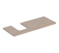 Placa de lavabo Geberit ONE, recortable a la izquierda, para lavabo de encimera en forma de cubeta, 120x3x47cm, 505.295.00.5, Color: Estructura de madera de roble / melamina