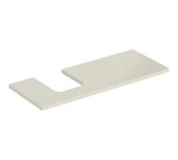 Placa de lavabo Geberit ONE, recortable a la izquierda, para lavabo de encimera en forma de cubeta, 120x3x47cm, 505.295.00., Color: gris arena lacado alto brillo - 505.295.00.4