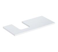 Placa de lavabo Geberit ONE, recortable a la izquierda, para lavabo de encimera en forma de cuenco, 105x3x47cm, 505294001, Color: lacado blanco de alto brillo - CM