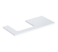 Placa de lavabo Geberit ONE, recortable a la izquierda, para lavabo sobre encimera, 105x3x47cm, 505.304.00., Color: lacado blanco de alto brillo - 505.304.00.1