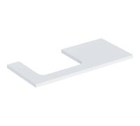 Placa de lavabo Geberit ONE, recortable a la izquierda, para lavabo sobre encimera, 105x3x47cm, 505.304.00., Color: lacado blanco mate - 505.304.00.2