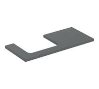 Placa de lavabo Geberit ONE, recortable a la izquierda, para lavabo sobre encimera, 105x3x47cm, 505.304.00., Color: lava lacada mate - 505.304.00.3