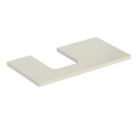 Placa de lavabo Geberit ONE, recortable a la izquierda, para lavabo sobre encimera en forma de cubeta, 90x3x47cm, 505.293.00.4, Color: gris arena lacado alto brillo
