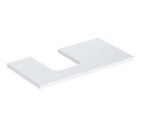Placa de lavabo Geberit ONE, recortable a la izquierda, para lavabo sobre encimera en forma de cubeta, 90x3x47cm, 505.293.00., Color: lacado blanco de alto brillo - 505.293.00.1
